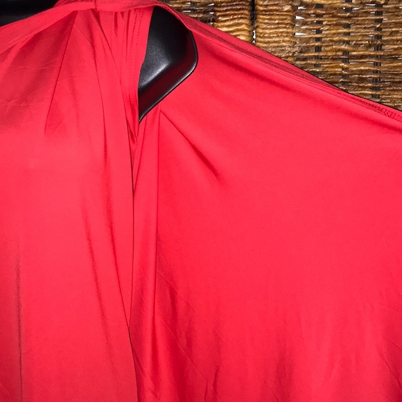 Red Drape Dress - Picture 5 of 8